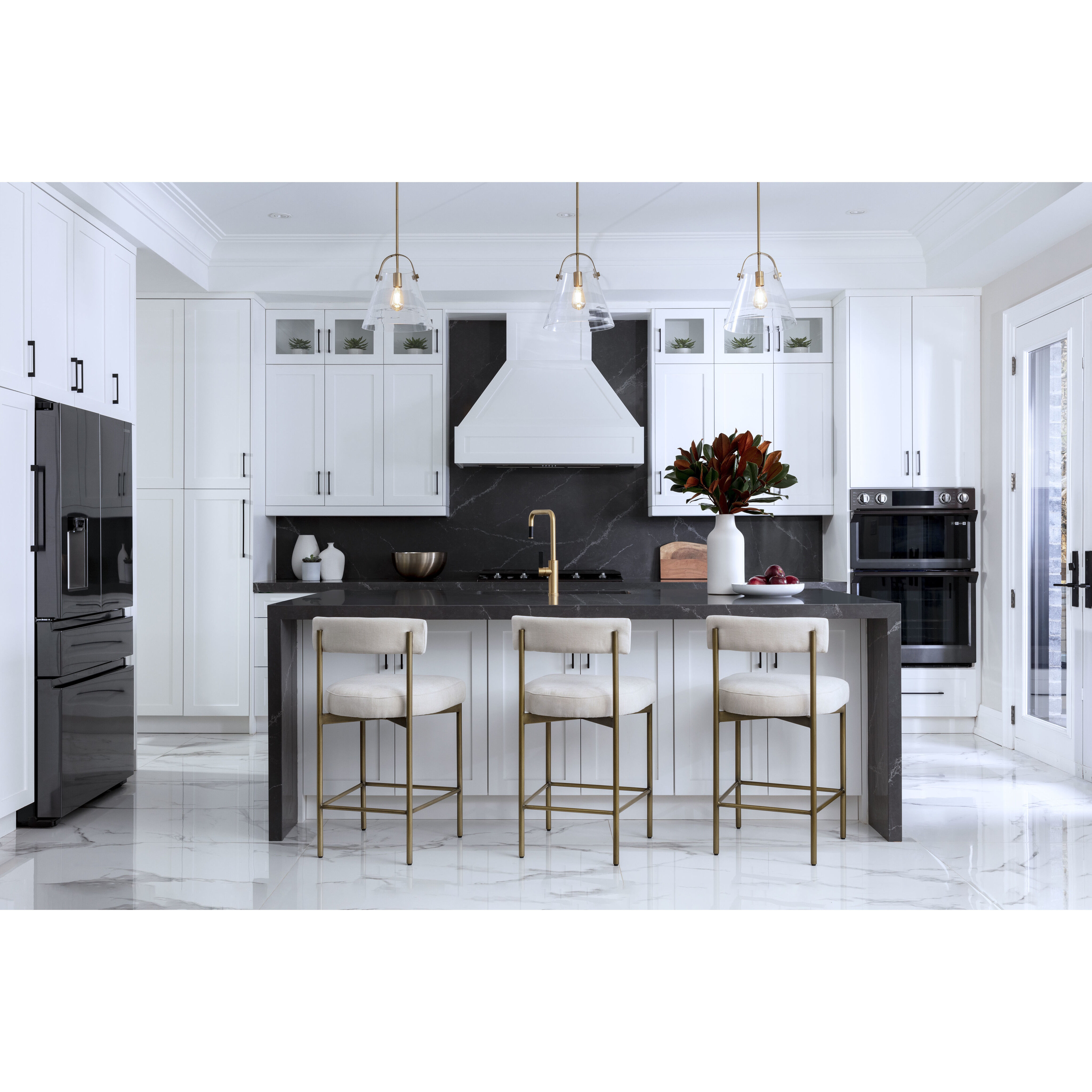 Seneca 36.5 inch Antique Brass / Danny Ivory Counter Stool